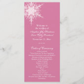 Weddenschappen in het winterprogramma (roze) programmakaart (Voorkant)
