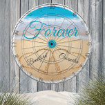Weddenschappen in Sand Forever receptiesamenspelen Dartbord<br><div class="desc">Weddenschappen Hoorten in zand voor de receptie Spelen Dart Board</div>