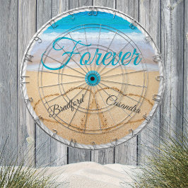 Weddenschappen in Sand Forever receptiesamenspelen Dartbord