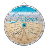 Weddenschappen in Sand Forever receptiesamenspelen Dartbord (Voorkant)