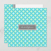 Weddenschappen Invitaties grijs Blauwgroen Mint Pa Kaart (Voorkant / Achterkant)