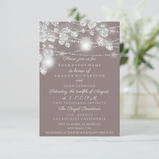 Weddenschappen Jars Glitter Gray Silver Brown Kaart (Staand voorkant)