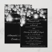 Weddenschappen Jars Glitter Grey Black White Kaart (Voorkant / Achterkant)