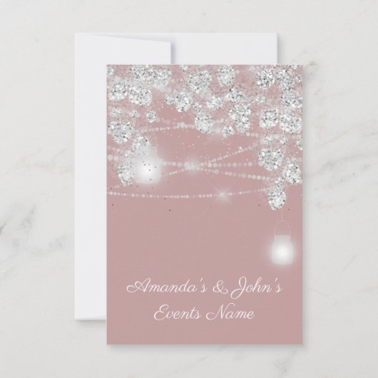 Weddenschappen Jars Glitter Grey Smoky Roos Kaart (Achterkant)