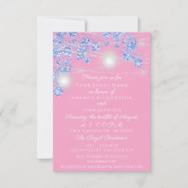 Weddenschappen Jars Rustic Glitter Blue Spark Pink Kaart