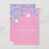 Weddenschappen Jars Rustic Glitter Blue Spark Pink Kaart (Voorkant / Achterkant)