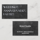 Weddenschappen, Jubilea, partijen | Zilver/leistee Visitekaartje (Voorkant / Achterkant)