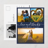 Weddenschappen Liefde en Bedankt Foto Collage Hart Briefkaart (Voorkant / Achterkant)