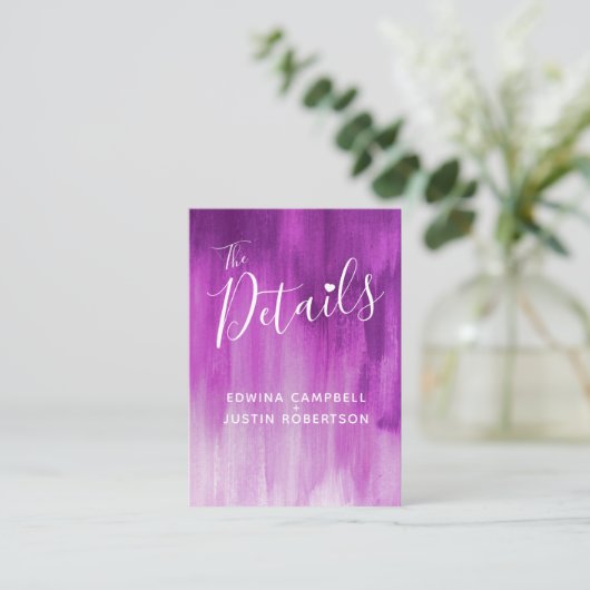 Weddenschappen maken een paarse kaart voor kunstbe (Staand voorkant)