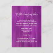 Weddenschappen maken een paarse kaart voor kunstbe (Achterkant)