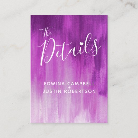 Weddenschappen maken een paarse kaart voor kunstbe (Voorkant)