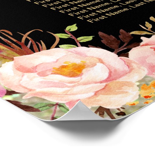 Weddenschappen met een goudroze rand poster (Hoek)