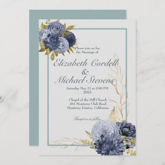 Weddenschappen met een platte puistblauwe goudwedd aankondiging (Voorkant / Achterkant)