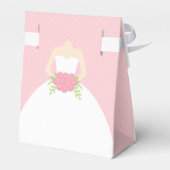 Weddenschappen met een roze bruidsschat bedankdoosjes (Achterkant)
