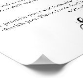 Weddenschappen met foto's, bruiloft drukcadeau voo poster (Hoek)