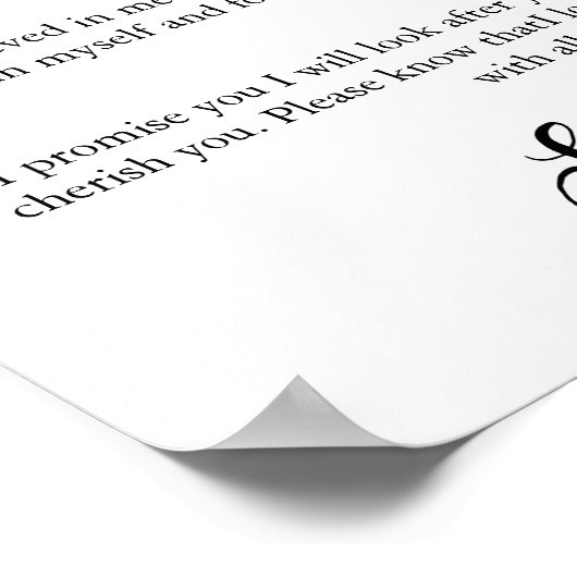 Weddenschappen met foto's, bruiloft drukcadeau voo poster (Hoek)