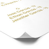 Weddenschappen met Gold Bouncy Script Poster (Hoek)