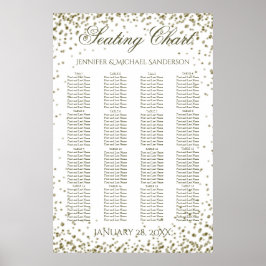 Weddenschappen met gouden Confetti Poster