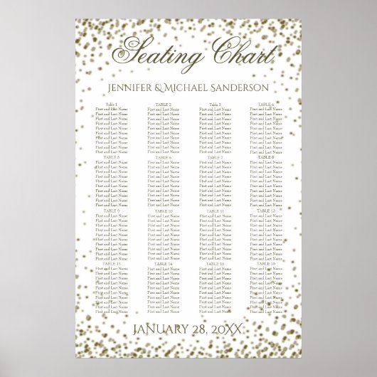 Weddenschappen met gouden Confetti Poster (Voorkant)