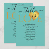 Weddenschappen met gouden hartslagkaarten aankondiging (Voorkant / Achterkant)