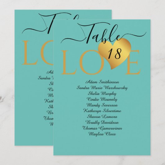 Weddenschappen met gouden hartslagkaarten aankondiging (Voorkant / Achterkant)