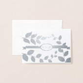 Weddenschappen met Initialen aangepaste tekst Folie Kaarten (Voorkant met envelop)