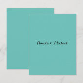 Weddenschappen met minimalistisch klassiek blauw informatiekaartje (Voorkant / Achterkant)