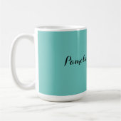 Weddenschappen met minimalistisch klassiek blauw koffiemok (Links)