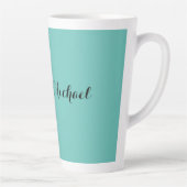 Weddenschappen met minimalistisch klassiek blauw latte mok (Rechts)