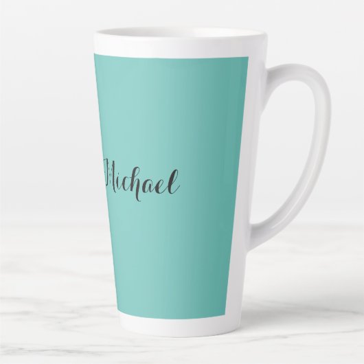 Weddenschappen met minimalistisch klassiek blauw latte mok (Rechts)