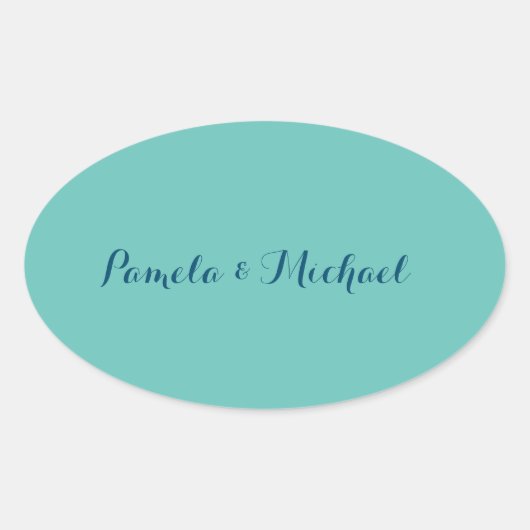 Weddenschappen met minimalistisch klassiek blauw ovale sticker (Voorkant)