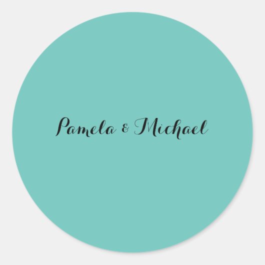 Weddenschappen met minimalistisch klassiek blauw ronde sticker (Voorkant)