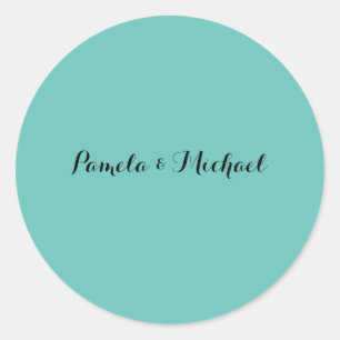 Weddenschappen met minimalistisch klassiek blauw ronde sticker