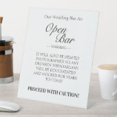 Weddenschappen met open staaf voor bruiloft reclamebord met voetstuk (Insitu)