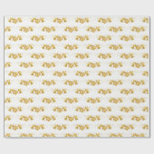 Weddenschappen met papieren gouden Rozen Cadeaupapier (Vlak)