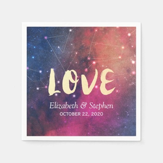 Weddenschappen met prachtige Star Nebula-constella Servet (Voorkant)