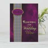 Weddenschappen met renewing Vows - Uitnodiging Paa (Staand voorkant)