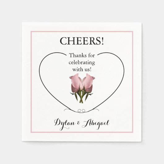 Weddenschappen met Rozen Servet (Voorkant)
