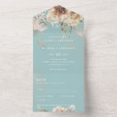 Weddenschappen met RSVP | BOHO Pampas Grass All In One Uitnodiging (Binnen)