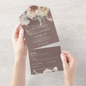 Weddenschappen met RSVP | BOHO Pampas Grass All In One Uitnodiging (Afscheurbaar)