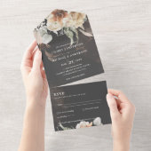 Weddenschappen met RSVP | BOHO Pampas Grass All In One Uitnodiging (Afscheurbaar)