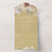 Weddenschappen met RSVP | BOHO Pampas Grass All In One Uitnodiging (Binnen)