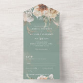 Weddenschappen met RSVP | BOHO Pampas Grass All In One Uitnodiging (Binnen)