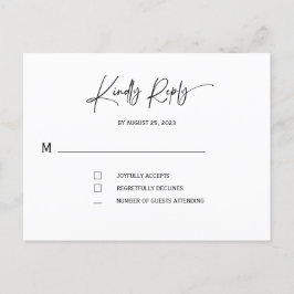 Weddenschappen met rsvp briefkaart