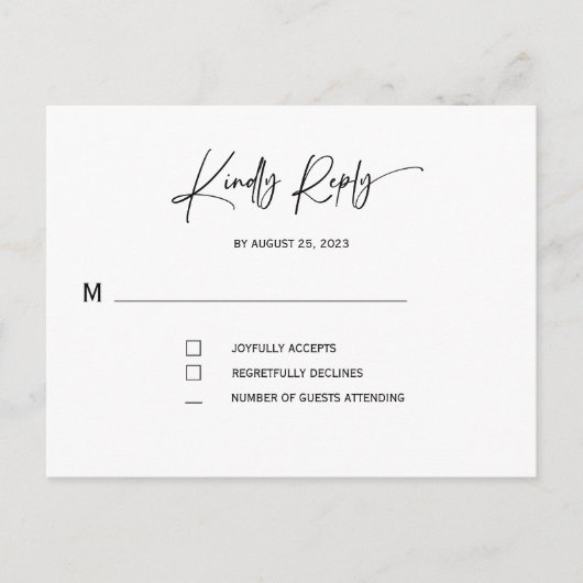 Weddenschappen met rsvp briefkaart (Voorkant)