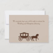 Weddenschappen met RSVP-paarden en -carriage Invit Kaart (Achterkant)