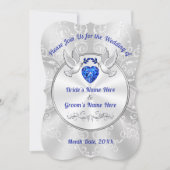 Weddenschappen met Tortelduifjes, blauw hart Kaart (Voorkant)