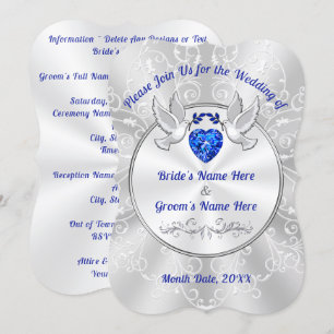 Weddenschappen met Tortelduifjes, blauw hart Kaart