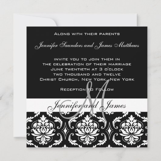 Weddenschappen met Verloving Foto Damask Kaart (Achterkant)