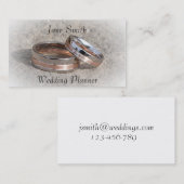 Weddenschappen met verstrengelde trouwringen visitekaartje (Voorkant / Achterkant)
